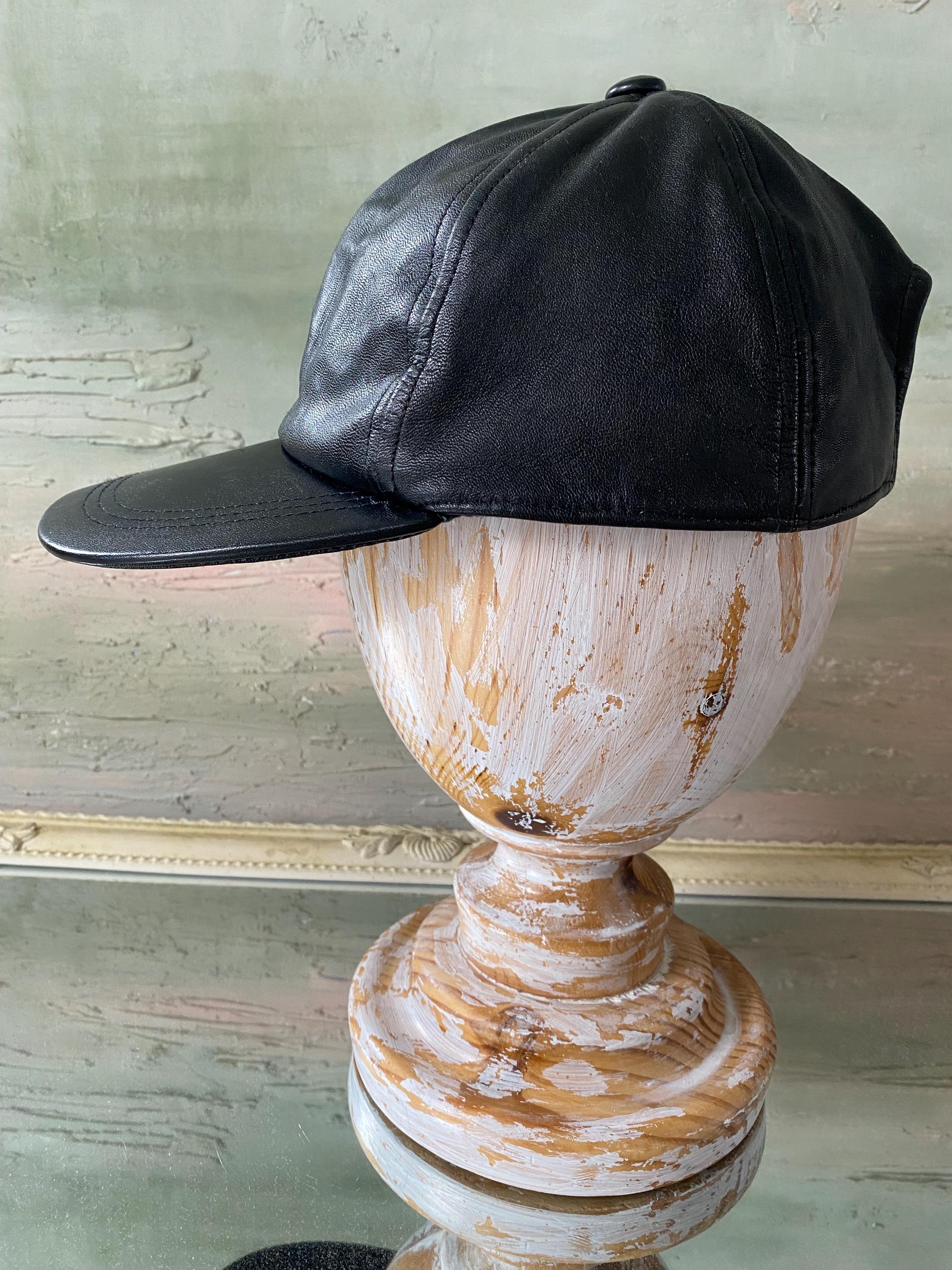 vintage 80s-90s leather casquette キャップ c40871bc45a37f31afaac0fe9214be