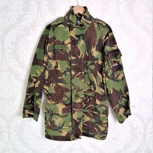 Chaqueta de camuflaje vintage Hunter, chaqueta militar de camuflaje, chaqueta de combate de algodón con estampado de bosque, talla grande, ropa vintage para hombre