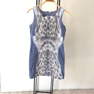 Y2K Denim Mini Dress: Sleeveless Blue Jean Tank Top - Size Small