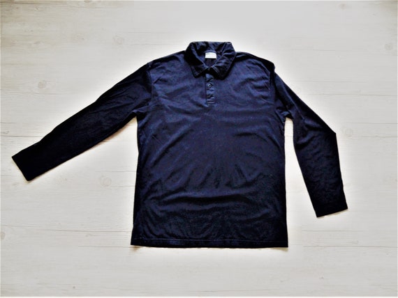 POLO MANCHES LONGUES BLEU Taille XL