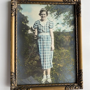 Vintage gerahmter Portraitrahmen mit Originalfotografie Vintage Photo Tabletop-Halter