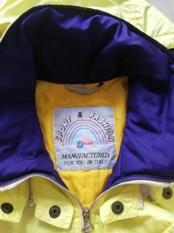 Vintage Ski Jacket Men 90s Vintage Yellow Puffer … - image 5