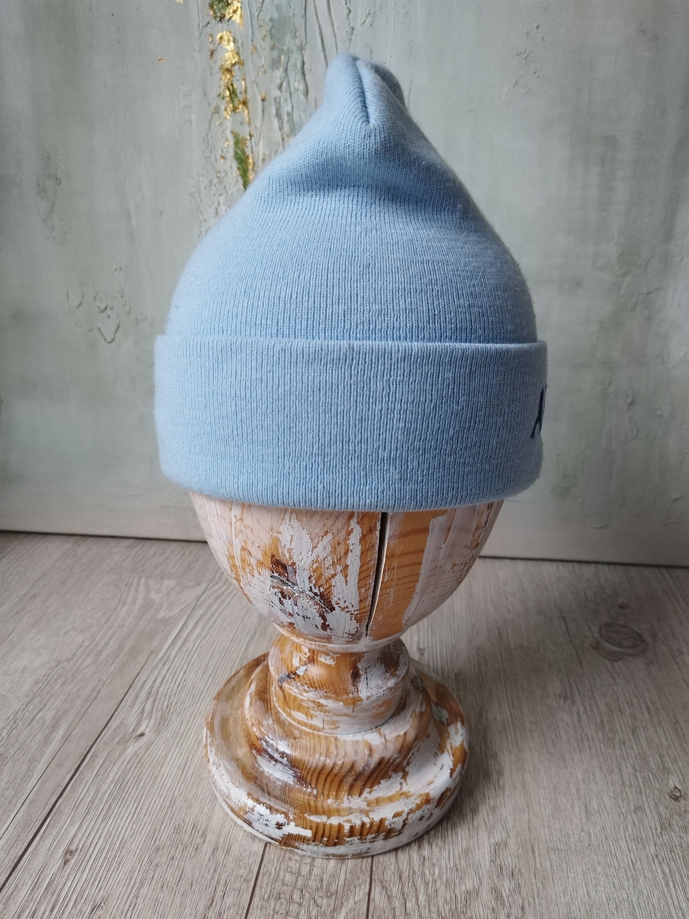 Vintage Light Blue Italian Wool Blend Luxury Beanie Hat Cap EUC OS ALPACA-BLEND FISHERMAN BEANIE - BLUE | COS US main image 4