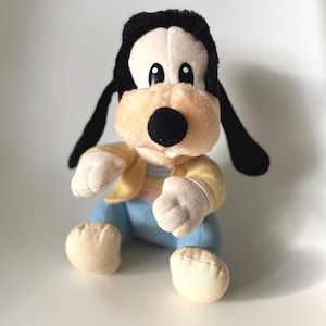 Vintage baby Goofy pluche 8" knuffeldier speelgoed knuffel 8" Walt Disney stripfiguur uit 1987 GOOFY STUFFED