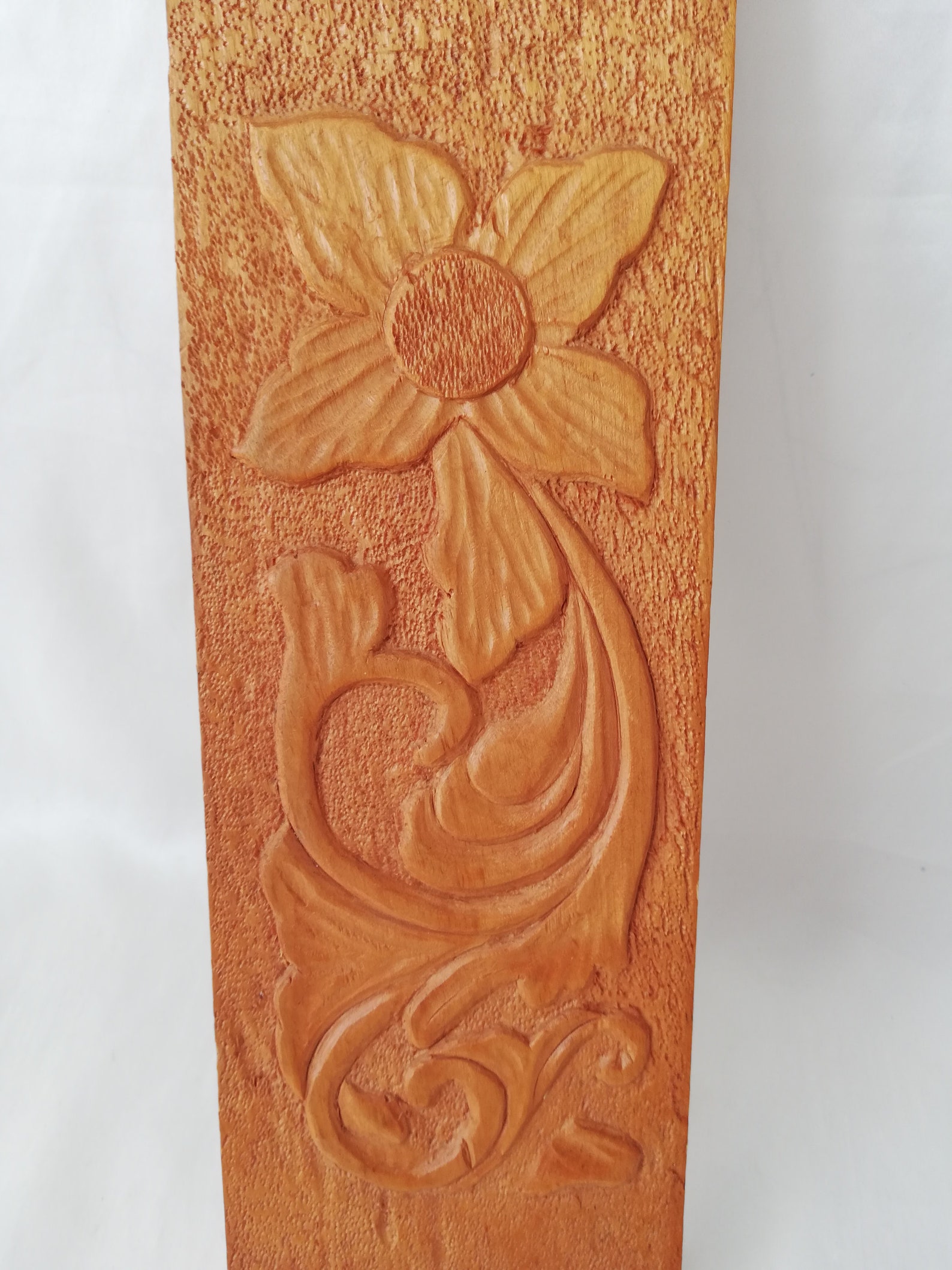 Vintage Carved Wood Panel Wall Art / 80s Hand Carved Ornament | Etsy