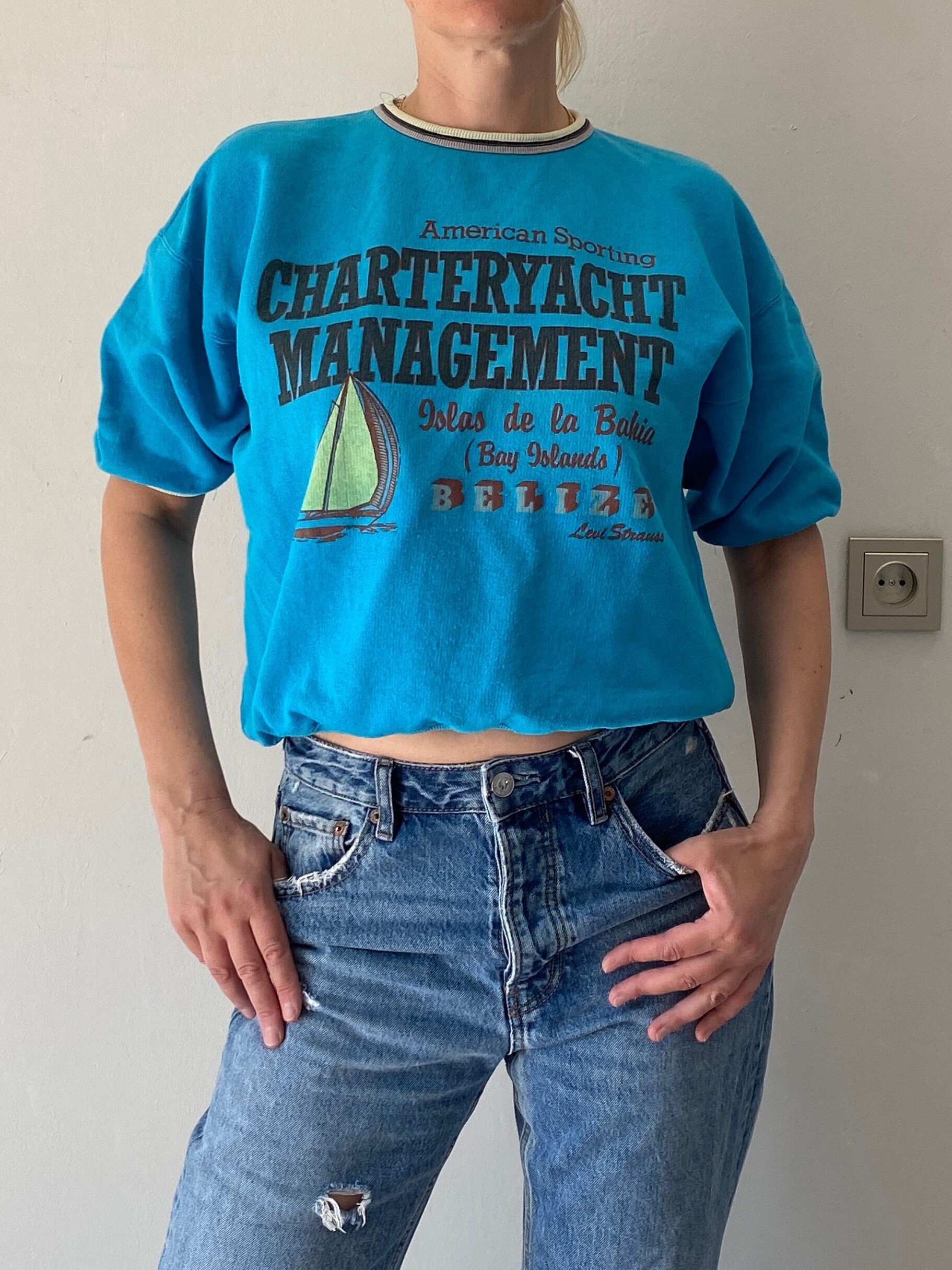 Sweat Vintage Levi’s Années 80 – Taille L – Fabriqué En Italie – Occasion Très Bon État