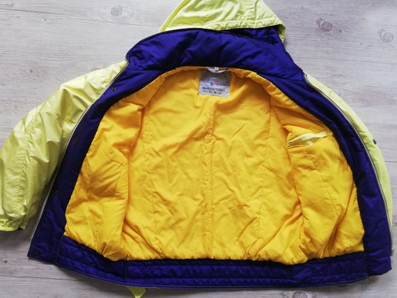 Vintage Ski Jacket Men 90s Vintage Yellow Puffer … - image 9
