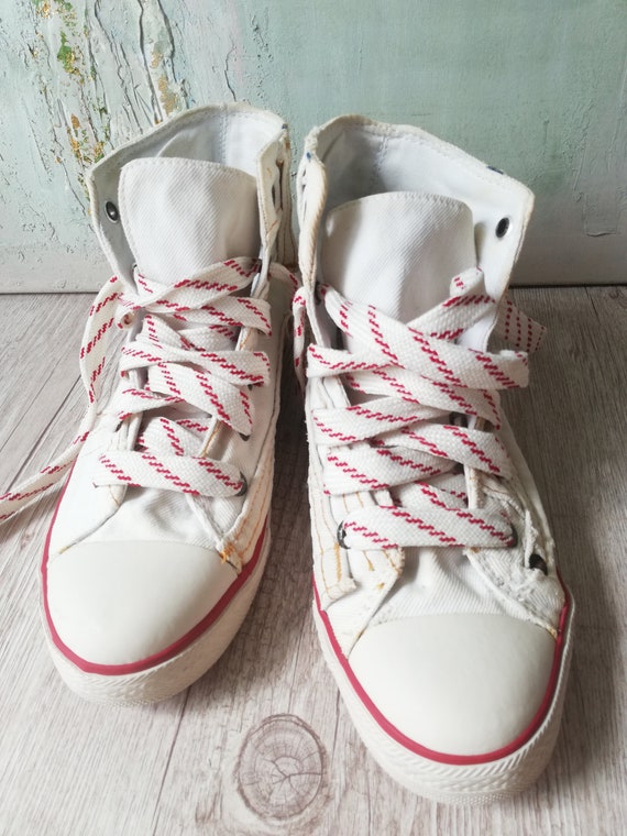 Vintage Levis Sneakers High Top Levis Sneakers Wh… - image 9