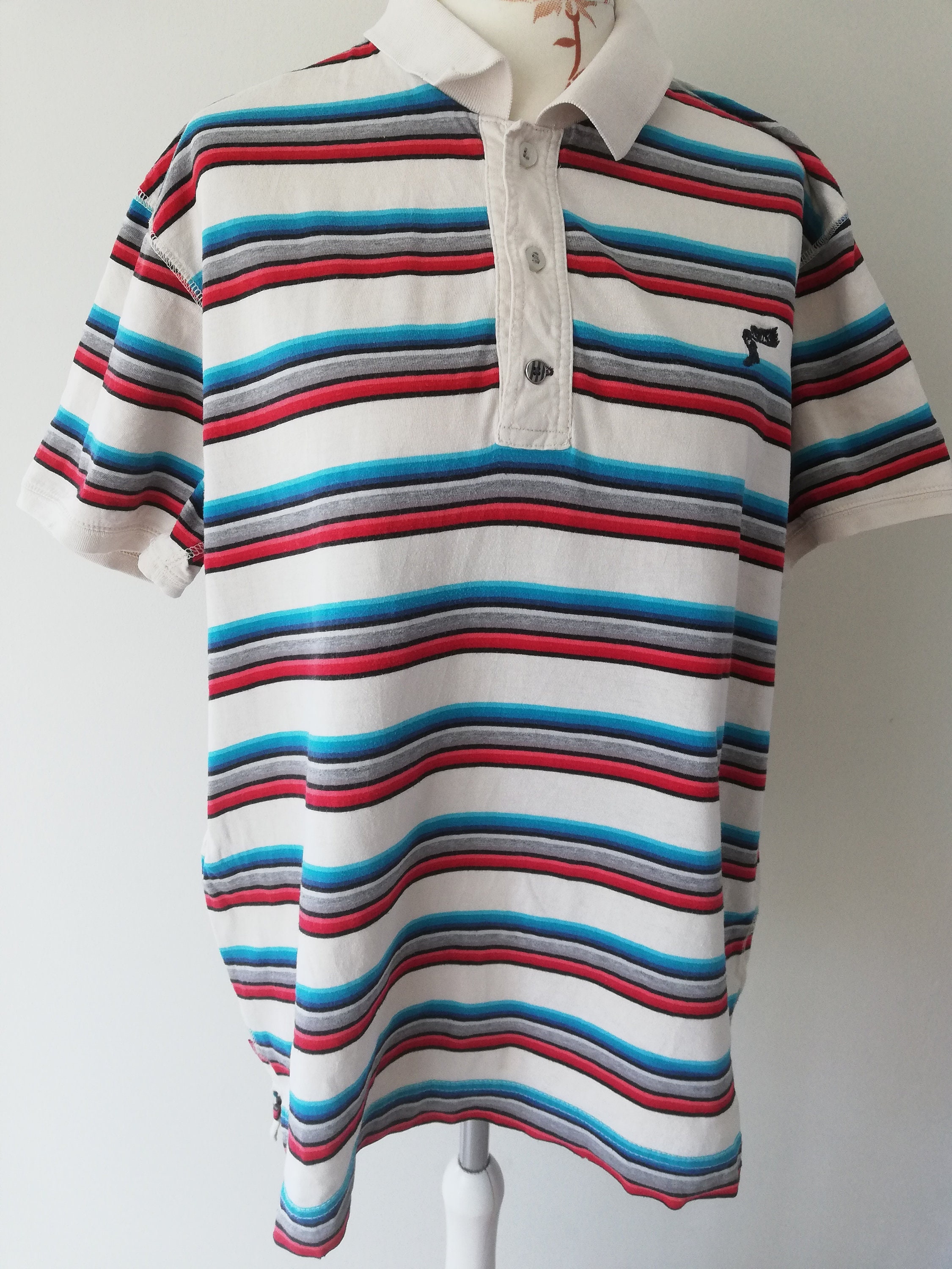 Vintage LEVIS x 1980 USA Olympic Games Polo Shirt M White