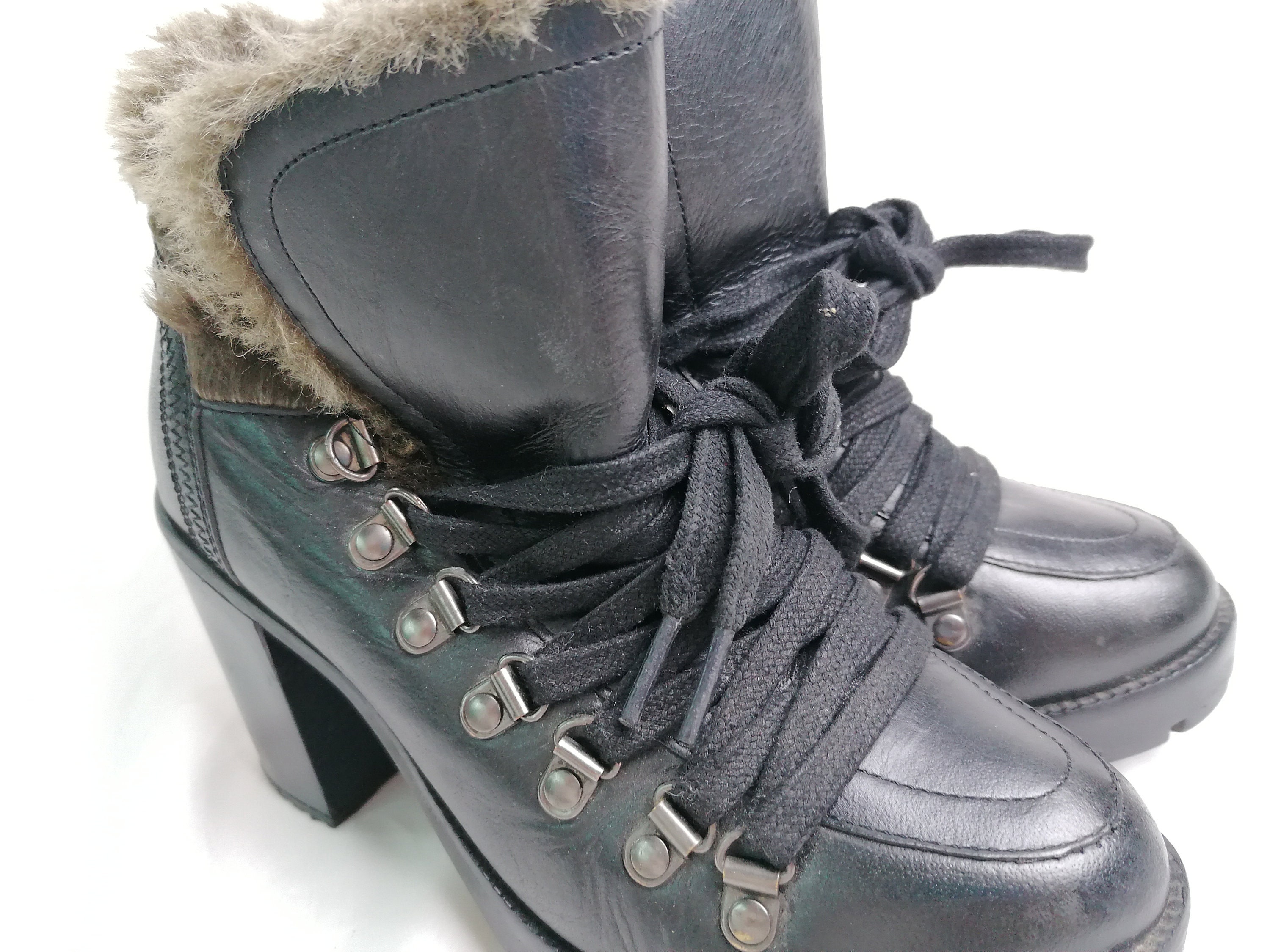 Larina faux fur heeled boots discount