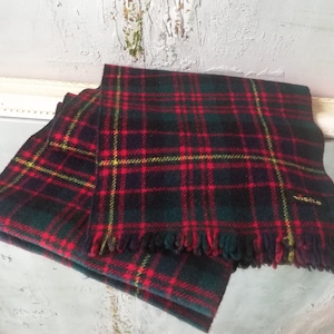 Écharpe en laine d&#39;agneau et tartan à franges Écharpe en laine à franges pour hommes