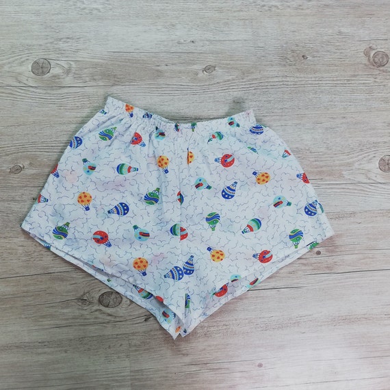 Buy Vintage High Waist Cut off Relax Boxer Shorts White Balloons Print Briefs  Underwear Size Small Medium Made in France Vintage Clothing Online in India  