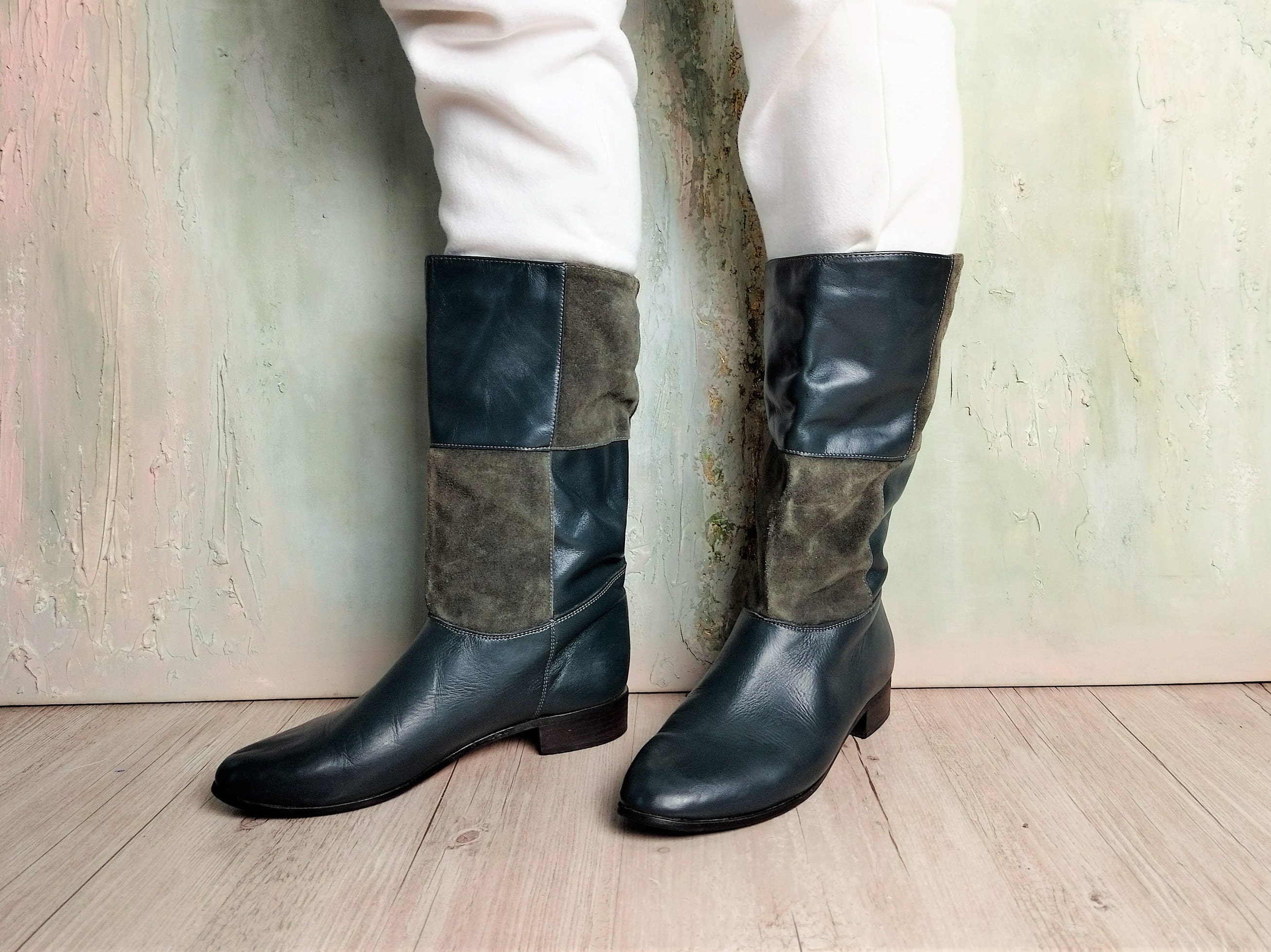 Pull on slouch boots sale