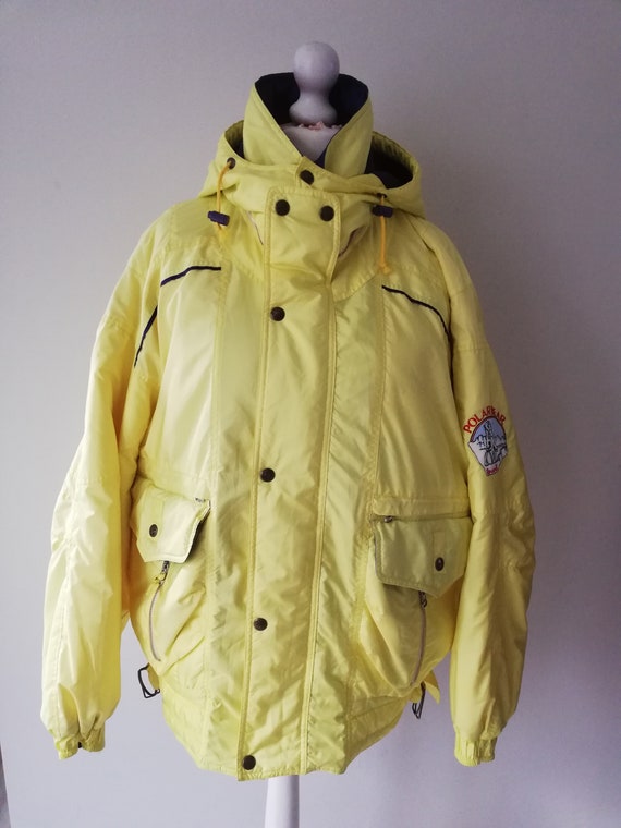 Vintage Ski Jacket Men 90s Vintage Yellow Puffer … - image 10