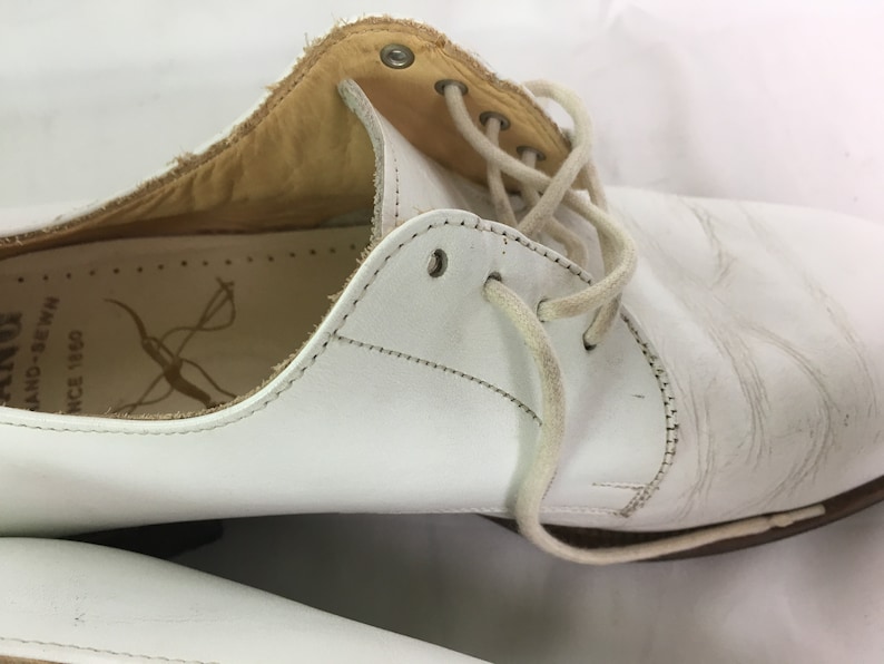 Men/'s Vintage British Style Low Cut Desert Shoes White Genuine Leather Classic Shoes on Laces Size EU 42 Luxury White Shoes