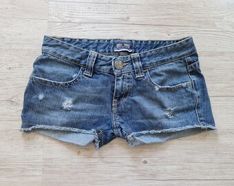Cut off Shorts Denim Shorts Women Jean Paul Gaultier Sexy Low Rise Cut off Jean Shorts Made in Italy Size XS/S Waist 27 Womens CLOTHING