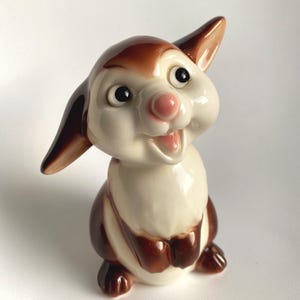 Vintage Goebel Porcelain Figurine Disney Thumper Bunny 151 Goebel Germany Porcelain Figurine 50s Collectible Figurine Goebel