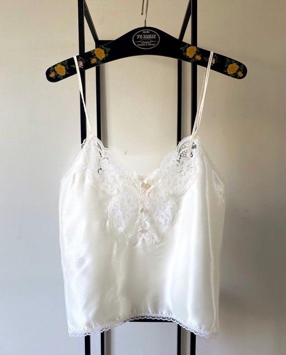 Vintage Victoria's Secret Satin Lace Cami Top: Coquette Babydoll