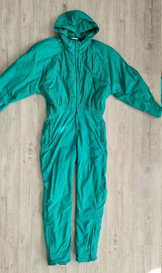 Vintage Full One Piece Ski Suit Women 80s Pierre C