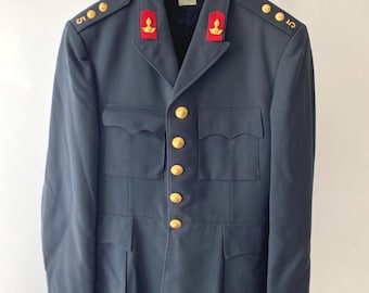 Chaqueta de uniforme militar vintage de los años 70: talla mediana