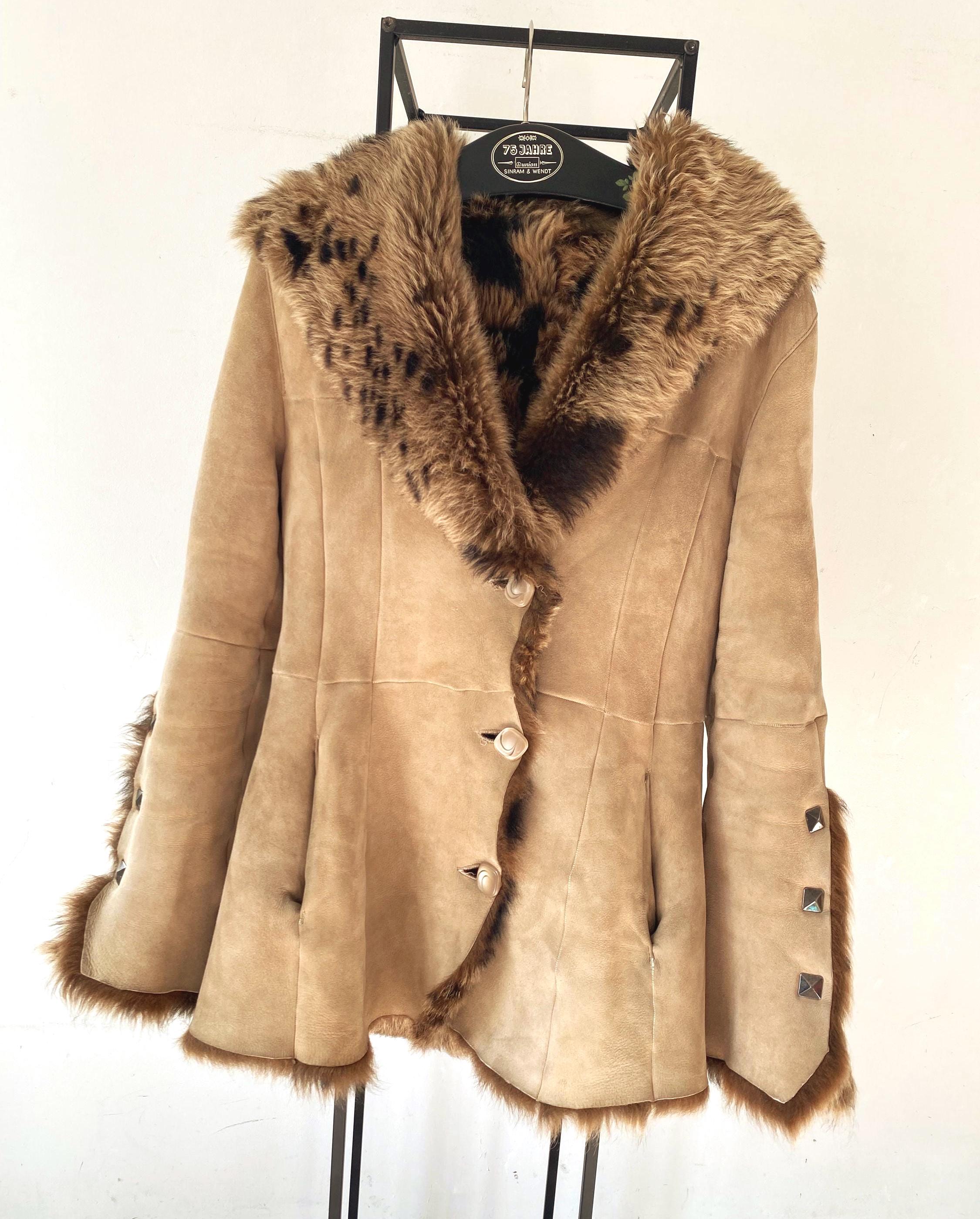 Vintage Suede Jacket With Fur Collar - Etsy Canada