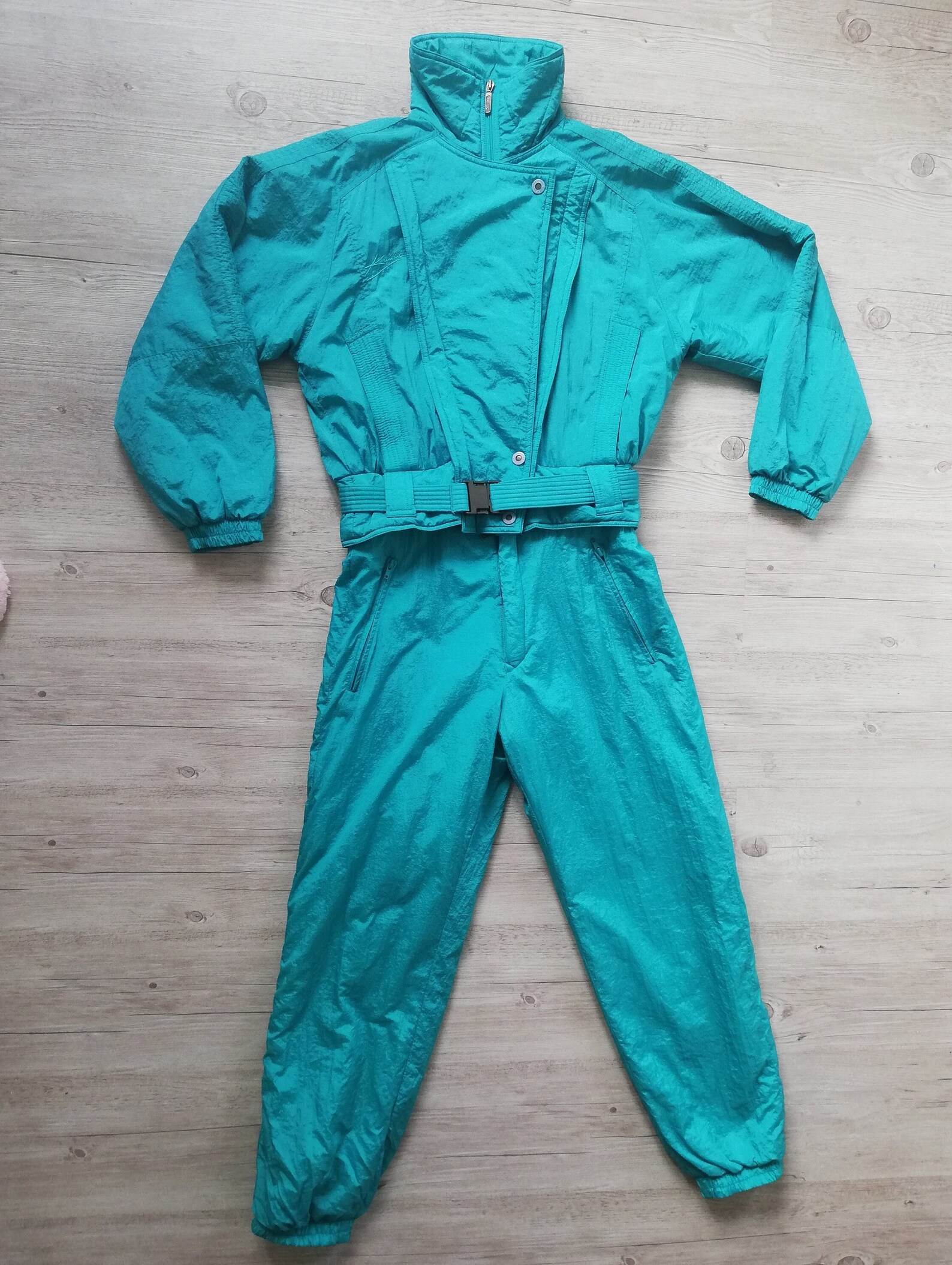 Vintage Ski Jumpsuit Women Mint Green 2 Piece Ski Suit Jacket Etsy