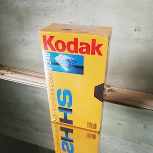 Kodak Video Cassette VHS Chrome Video Cassette Video Kodak E240 High Standard Color Run Time 240 Min Set of 2 VHS Taps Sealed New