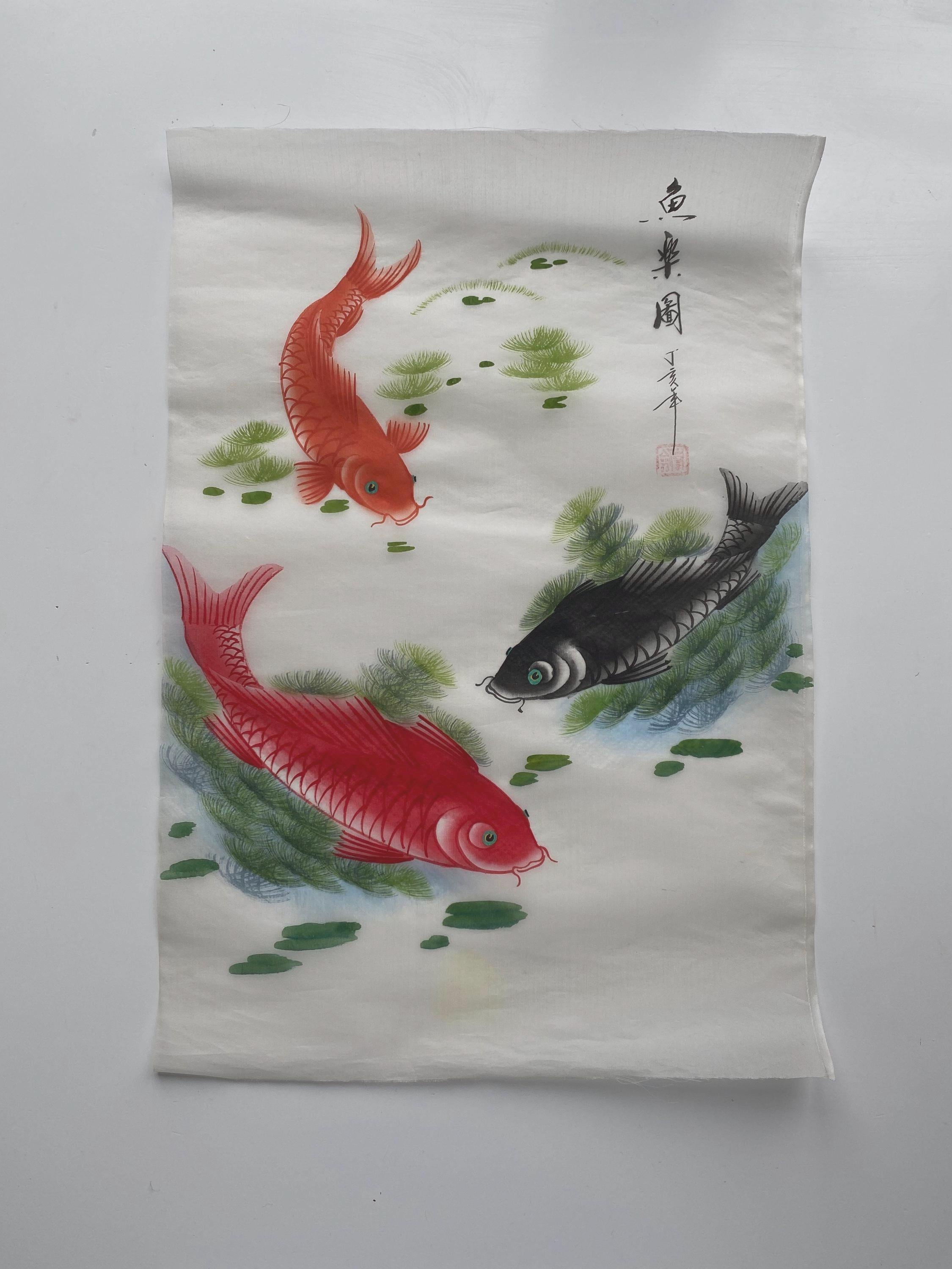 掛け軸の鯉 - Etsy 日本