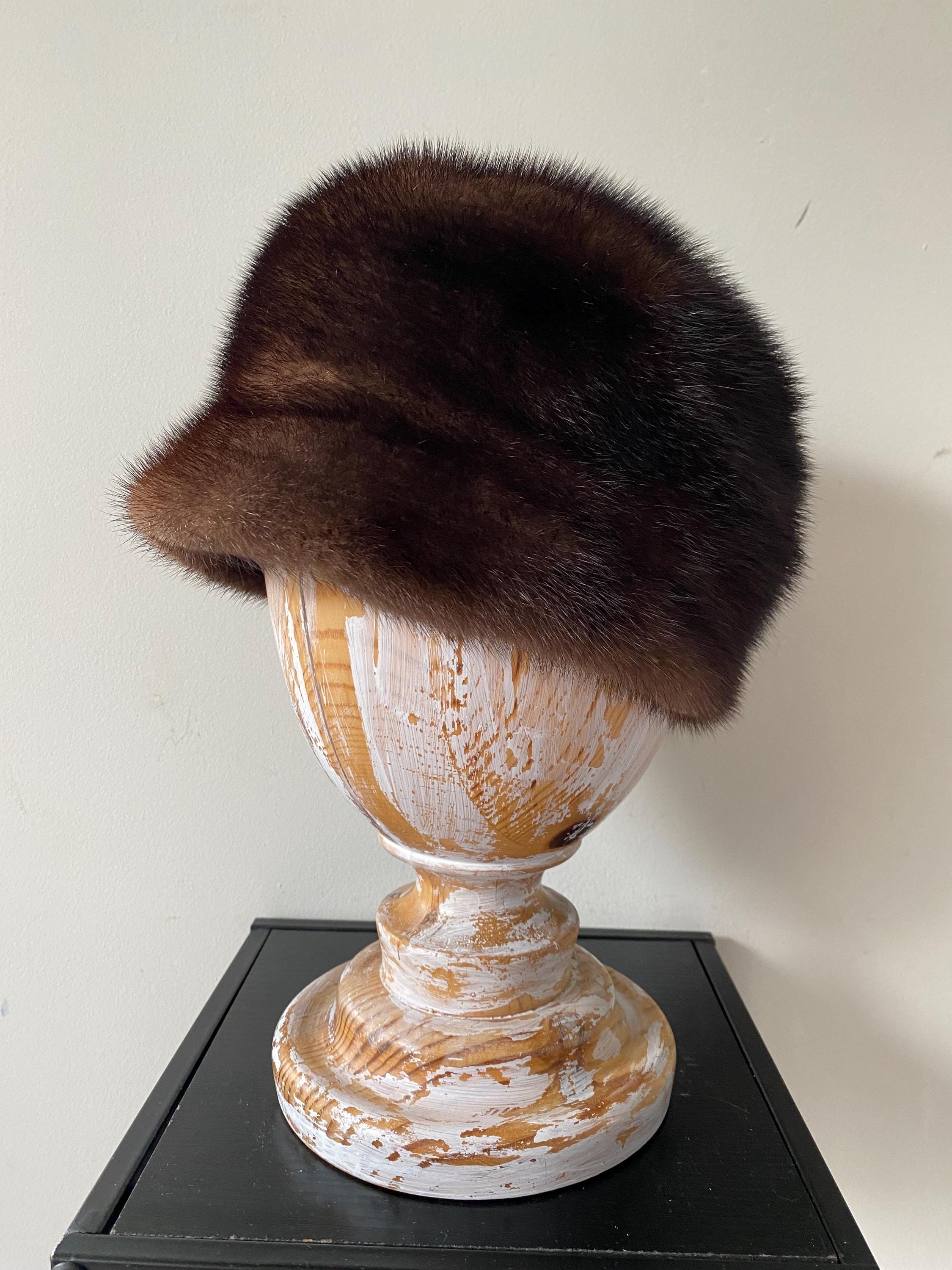 Vintage Real Fur Hat | Soft Brown Fur Winter Hat | Classic Cold-Weather Style Vintage Fur Hat - Historica Clothiers - Vintage Fur Hat main image 4