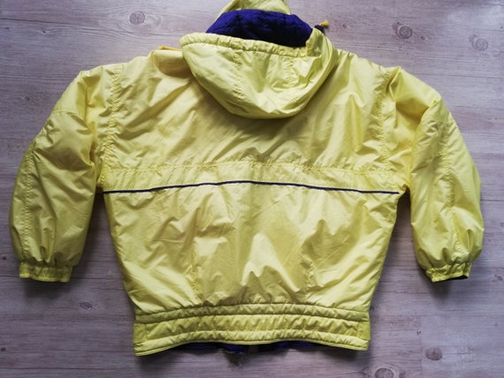 Vintage Ski Jacket Men 90s Vintage Yellow Puffer … - image 4