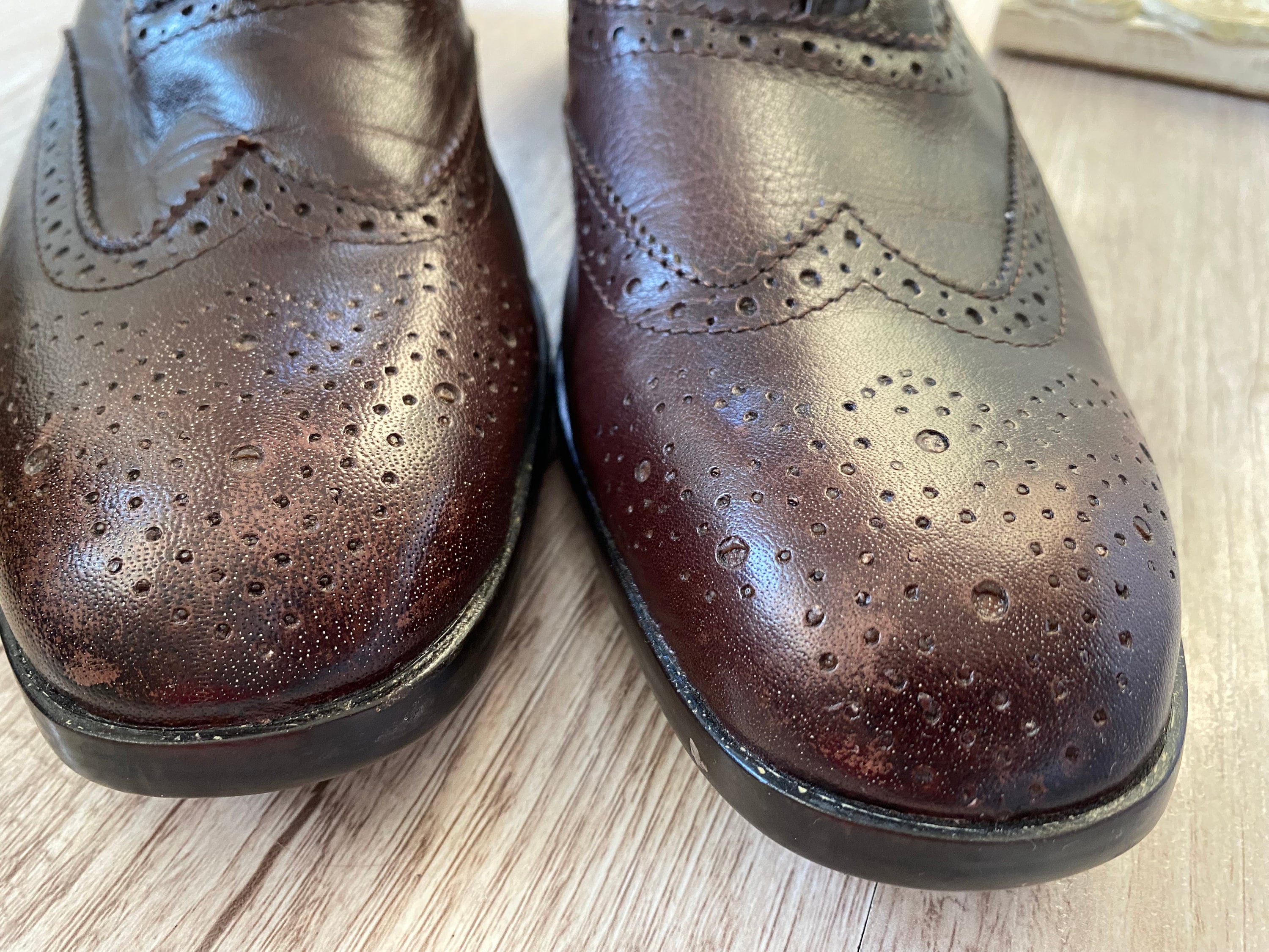 Vintage Leather Wingtip Brogues, Dark Brown Oxfords, EU 41 / US 8 - Etsy