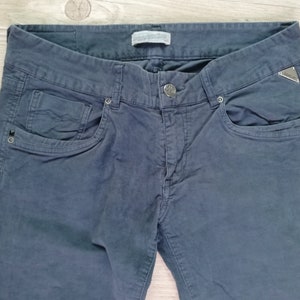 Vintage Replay Velvet Jeans: 90s Low Rise Straight Leg, W 30