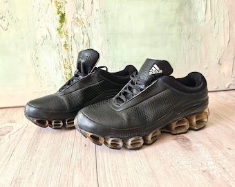 Adidas Zapatillas Hombre Tamaño US 6.5 UK 6 EU 39 Vintage 90s Zapatillas de Cuero Negro Entrenamiento Zapatos Atléticos Zapatillas