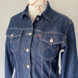 Levis Denim Jacket Women Vintage Dark Jeans Jacket Women Size Small Denim Jacket 90s Vintage clothing