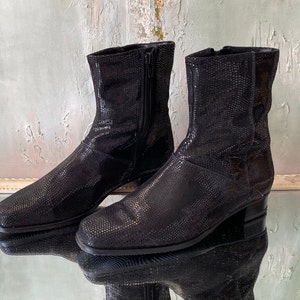 Black Ankle Boots Women Pertti Palmroth Shiny Black Ankle boots Size EU 37 / UK 5 / US 7  Clothing Women