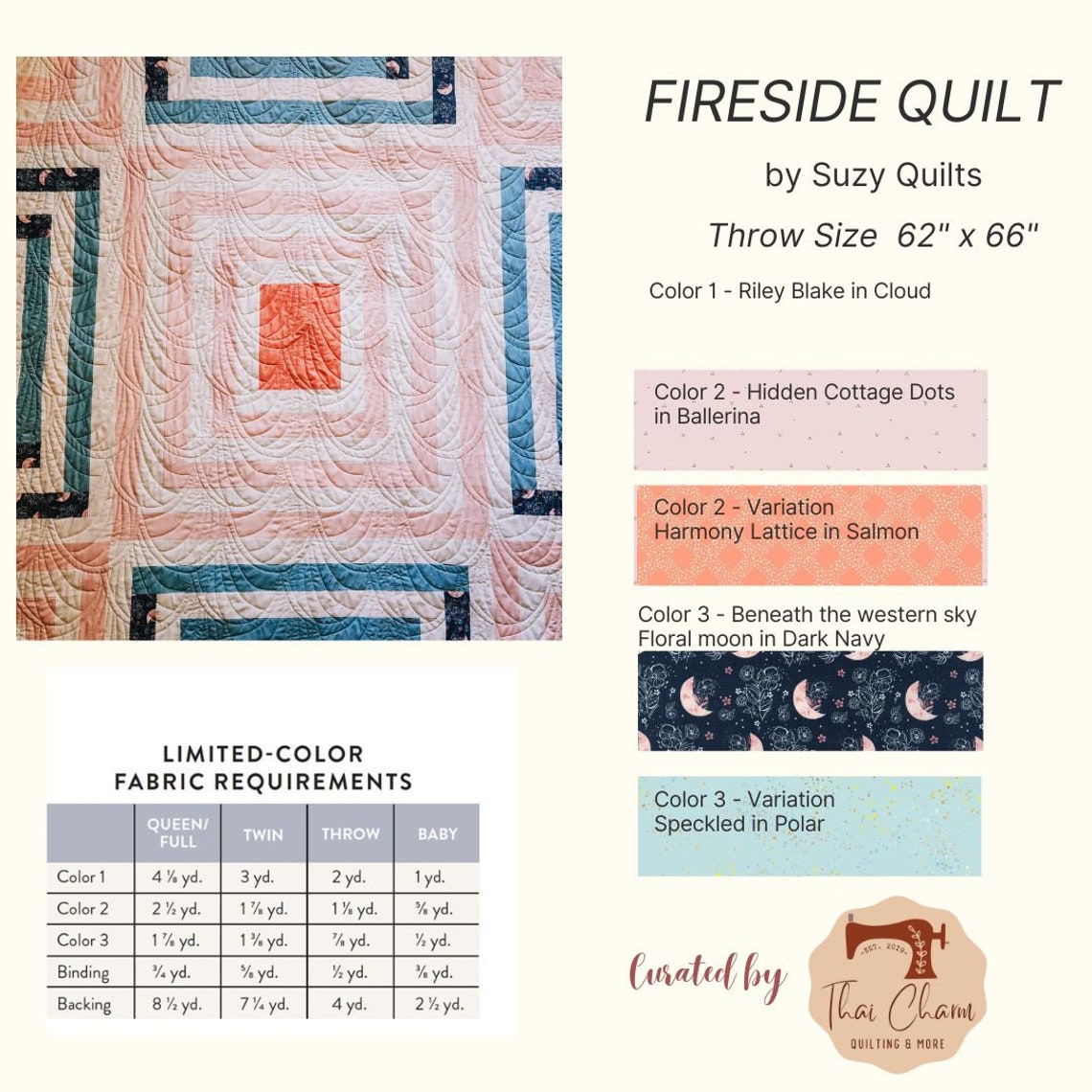 Fireside Quilt Kit by Suzy Quilts/throw SIZE Etsy