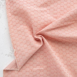 Forest Forage Honeycomb in Peaches - wovens by Fableism- 1/2 yard
