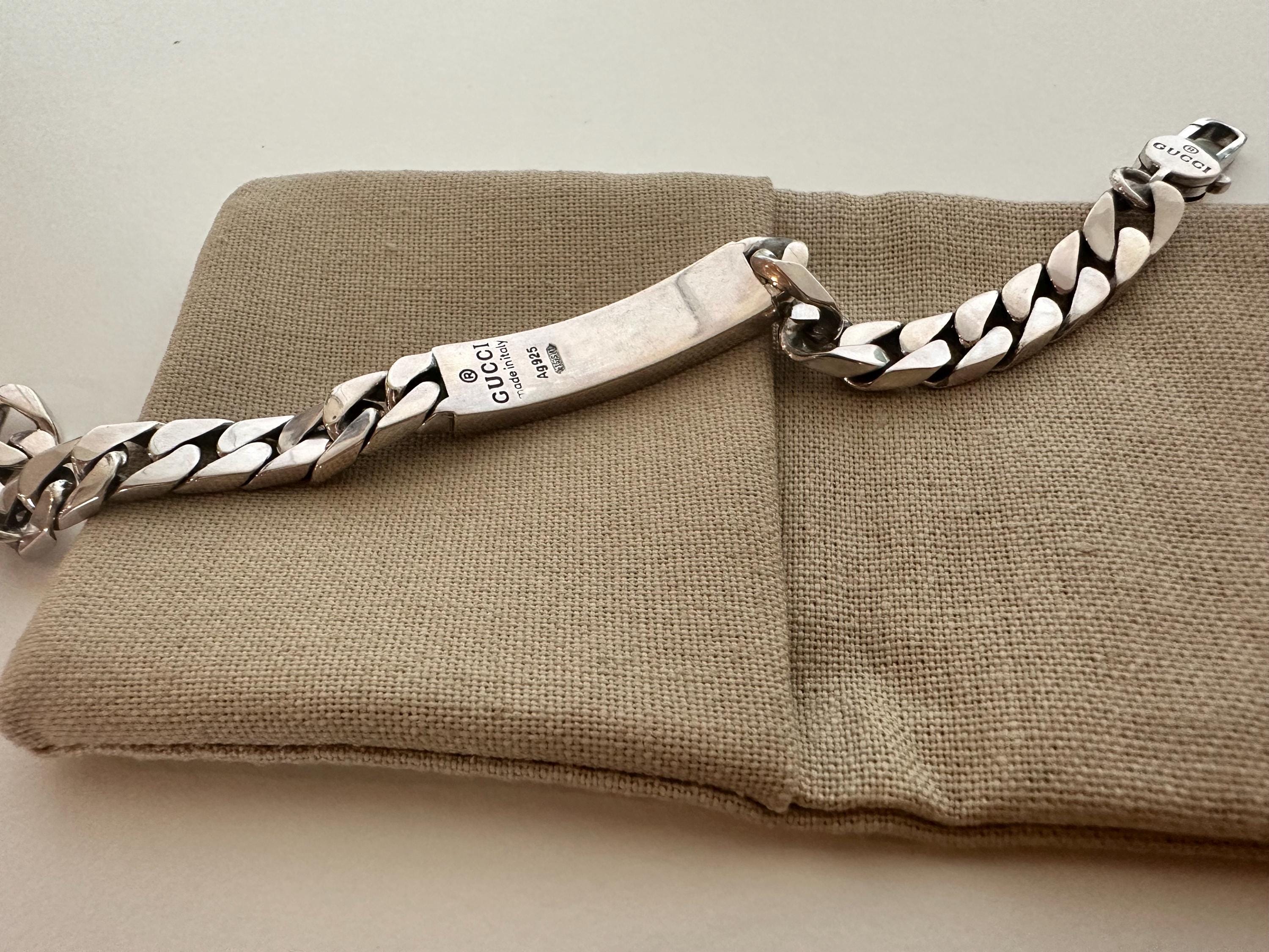 Gucci silver chain bracelet deals