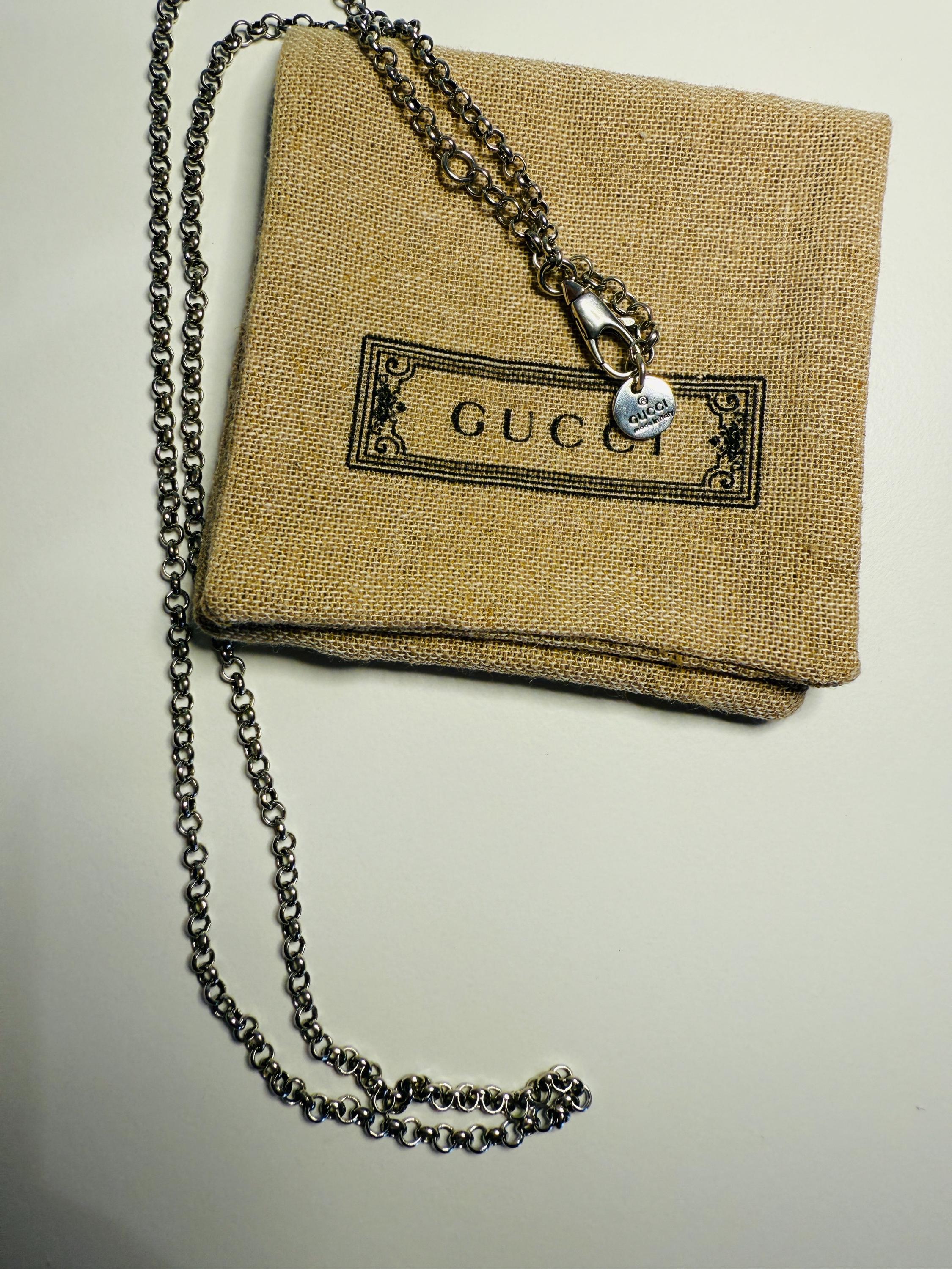 Cadena Gucci Vintage de plata de ley 925