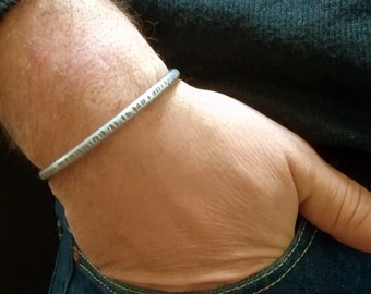 Men's Bracelet , Aluminum Men's Bracelet , Men's Gift , Adjustable Men's Bracelet , Simple Metal Bracelet