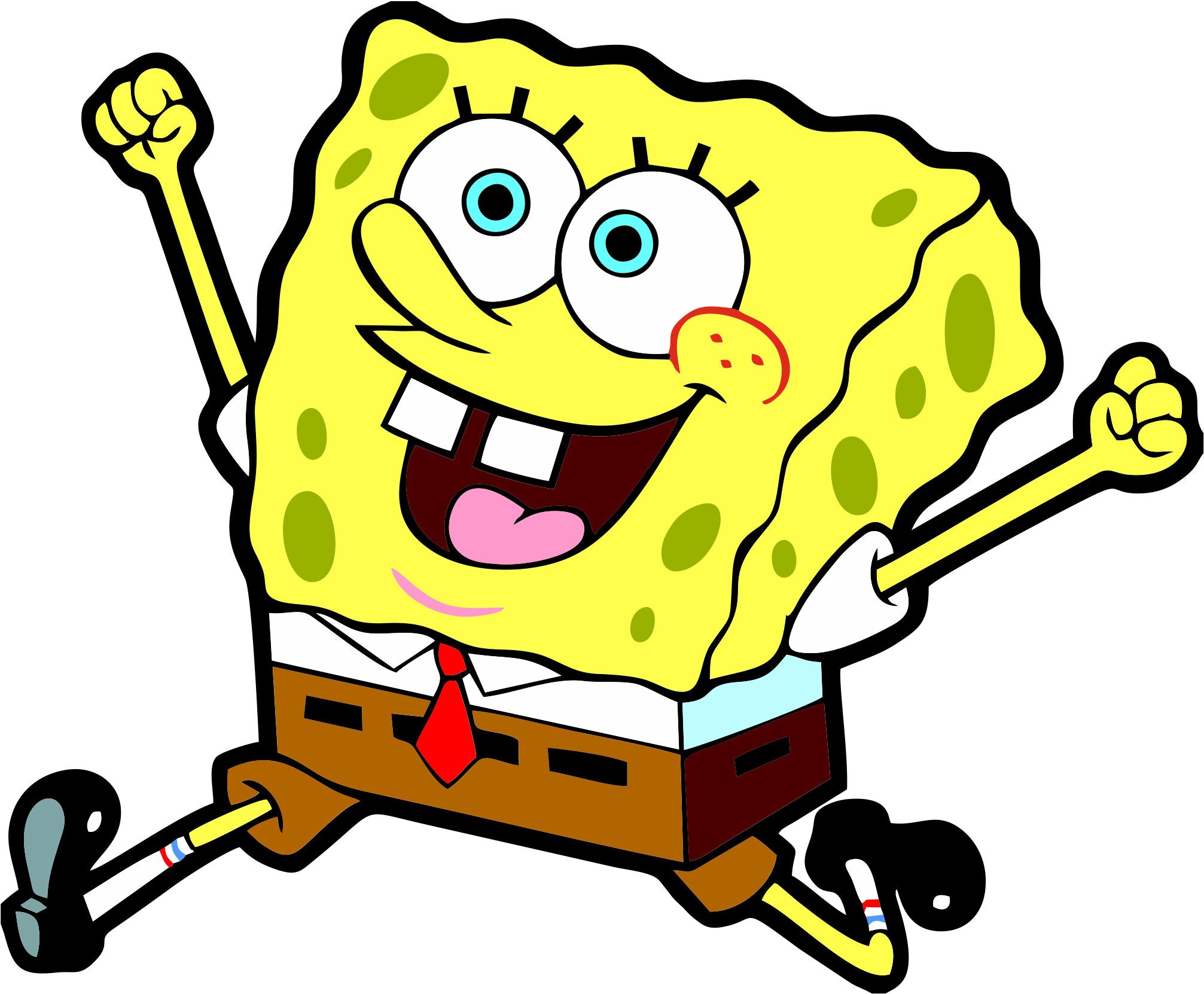 Jumping SpongeBob Vinyl Die Cut Decal Sticker Etsy