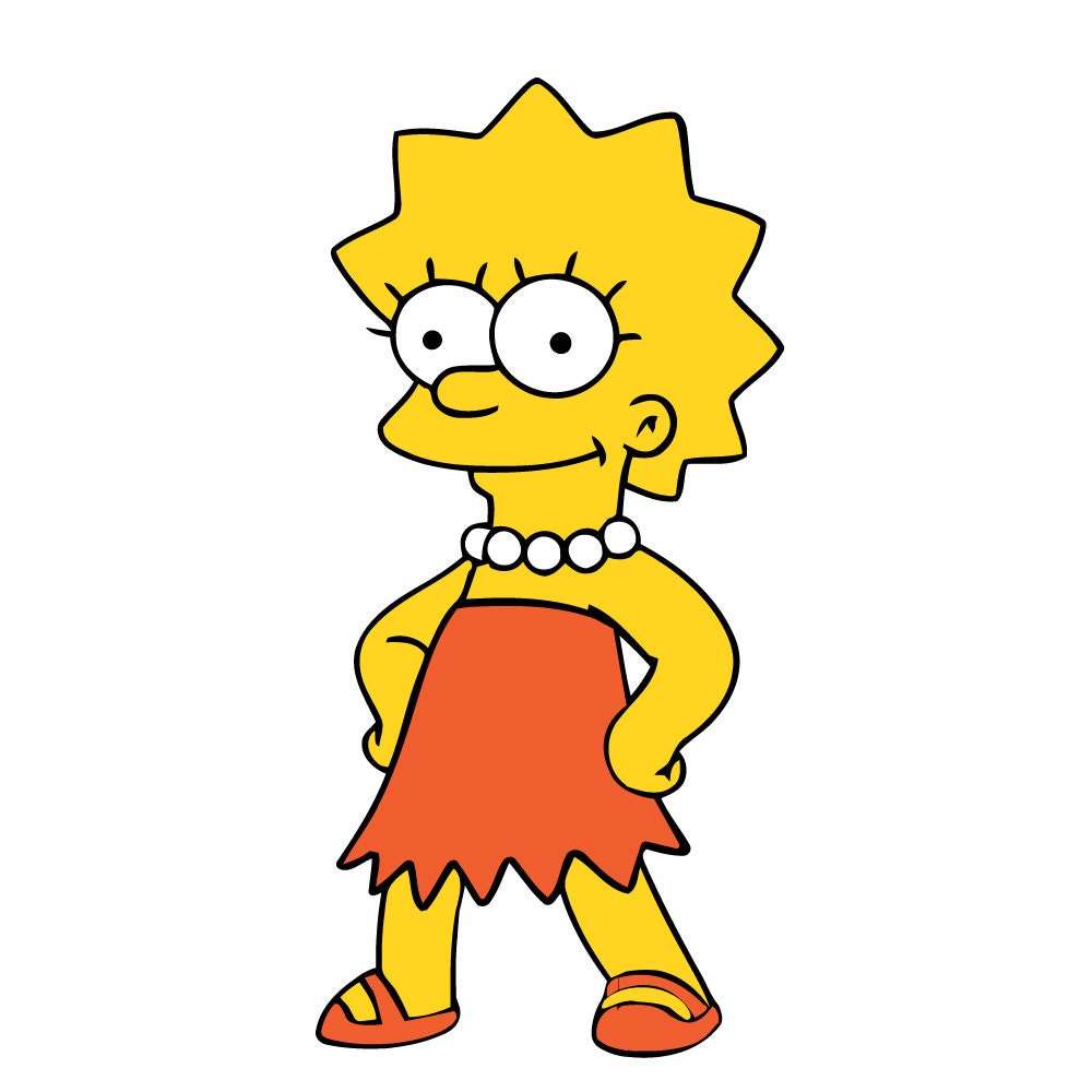 Lisa Simpson From The Simpsons Vinyl Die Cut Decal Sticker Etsy 