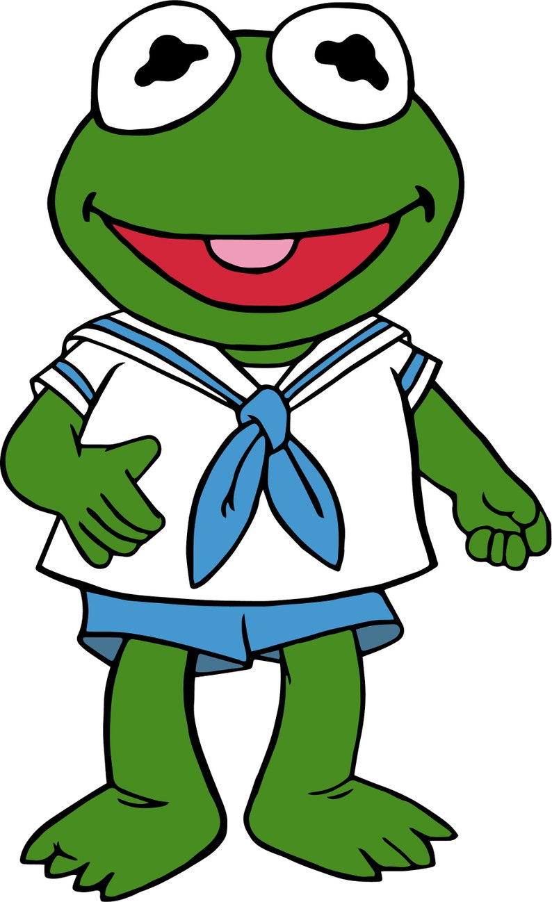 Kermit the Frog From the Muppet Babies Vinyl Die Cut Decal Etsy