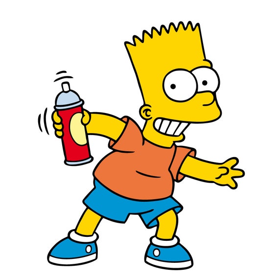 bart simpson supreme sticker