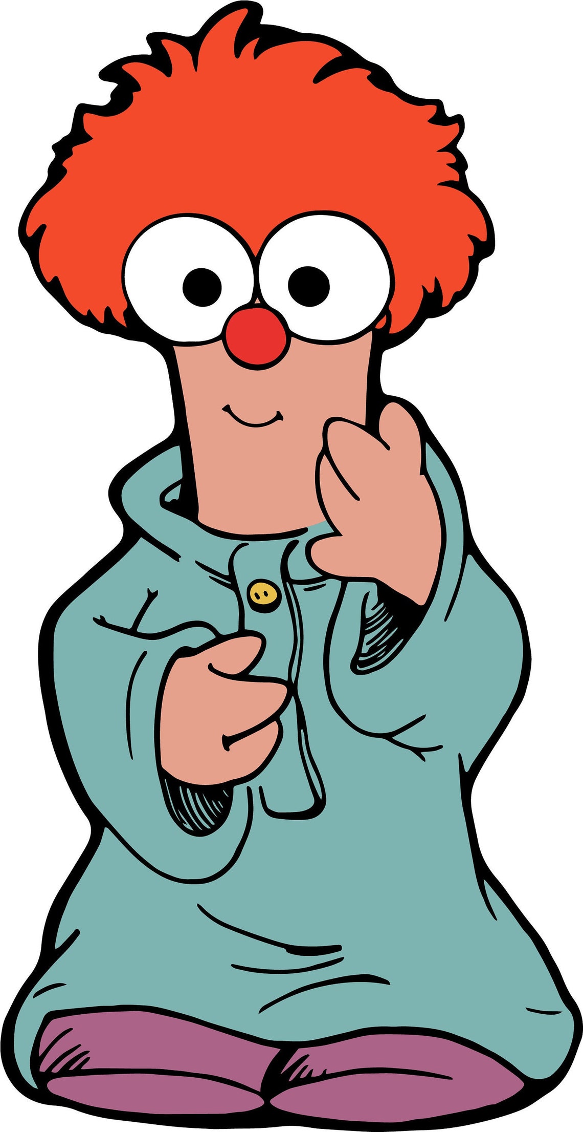 Beaker From the Muppet Babies Vinyl Die Cut Decal Sticker Etsy