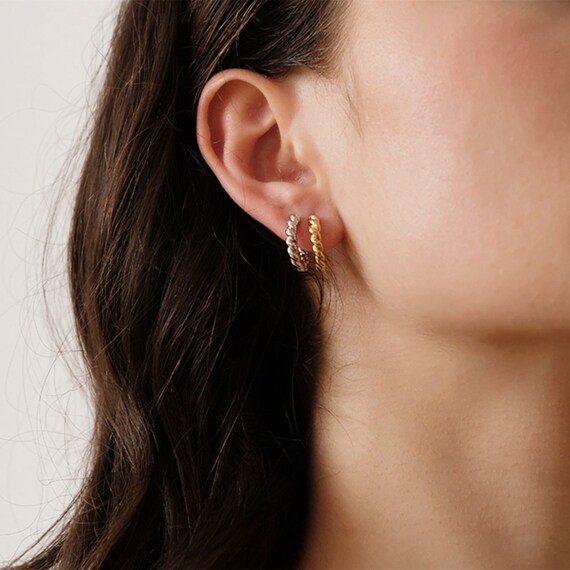 Etsy huggie earrings deals