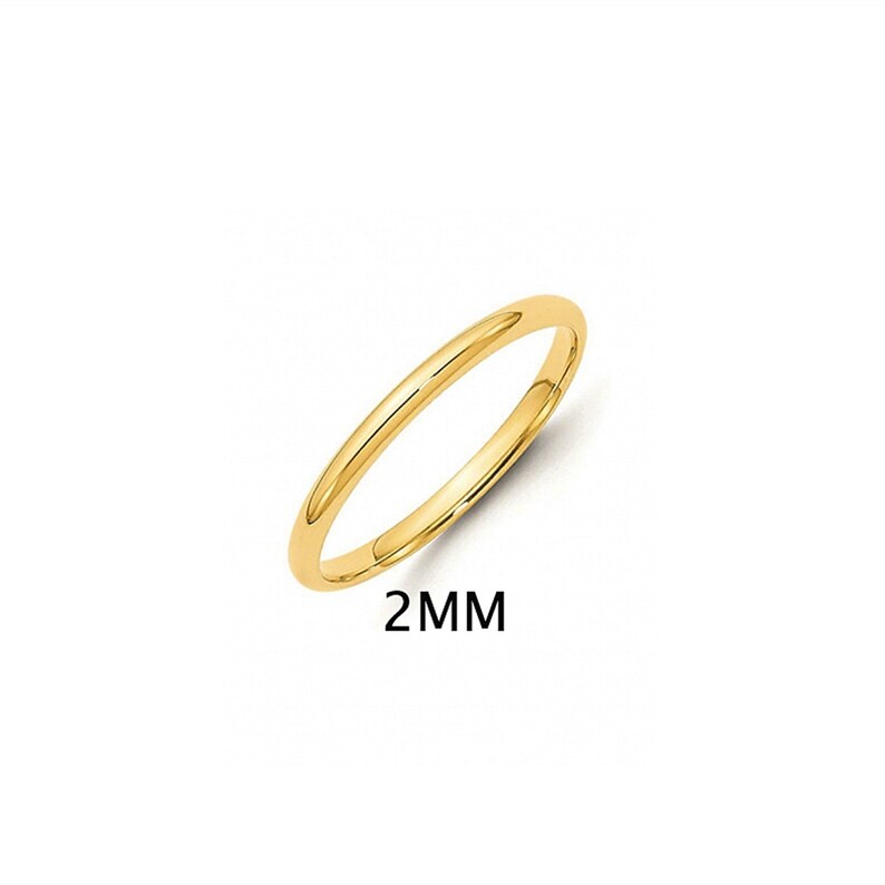 Dainty Gold Thick Simple Band Ring Gold Thin Simple Glossy Etsy