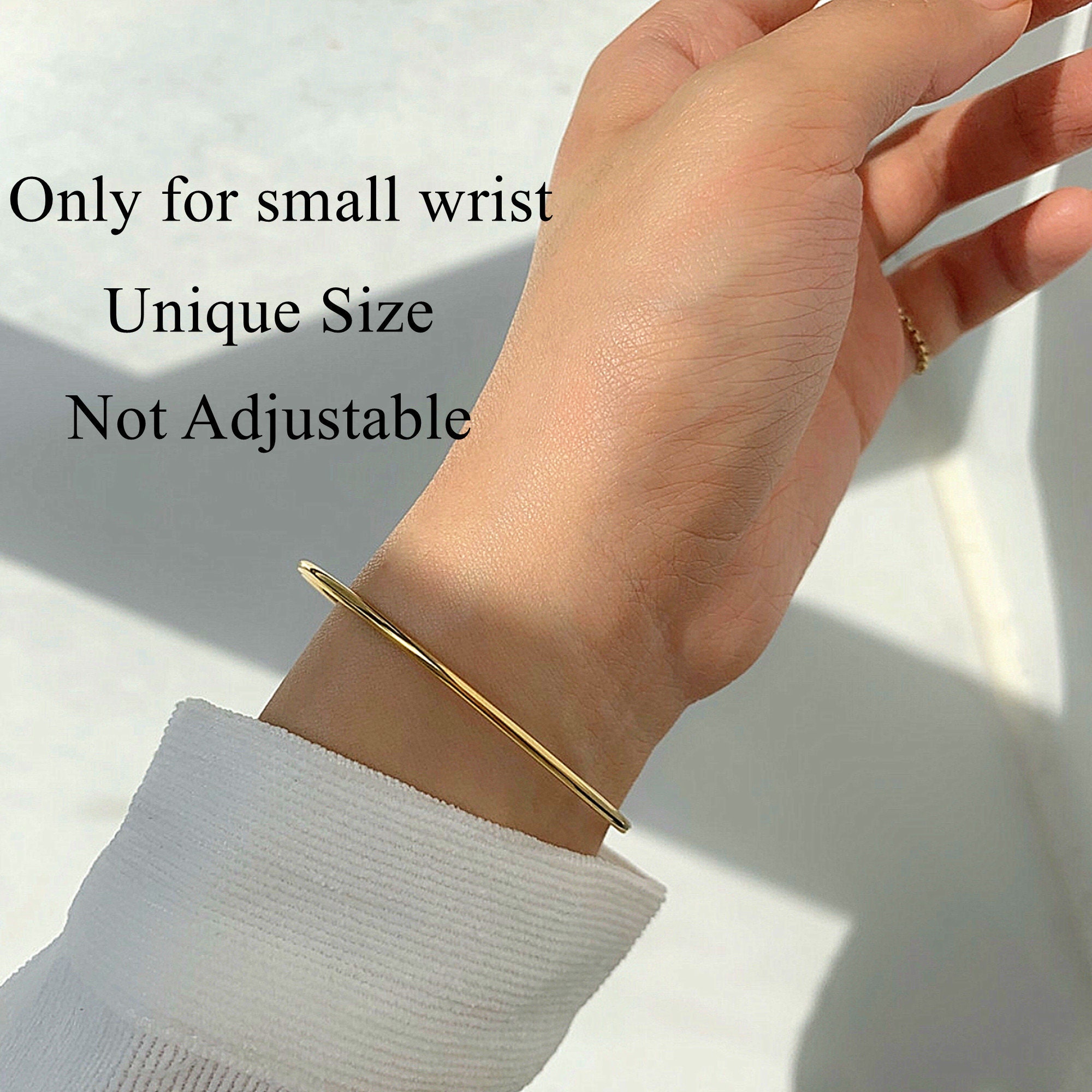 Gold bangle for small wrist deals