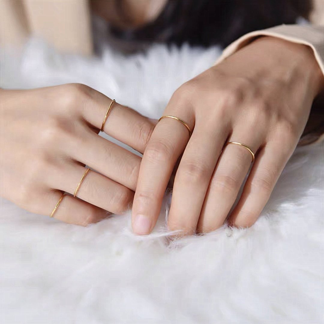 Bague Anneau Original Taille 53 Or Rose émail Unique Bijou Rétro 2546