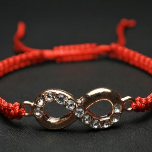 Infini Red String of Fate Schutzarmband für viel Glück und Angst Relief